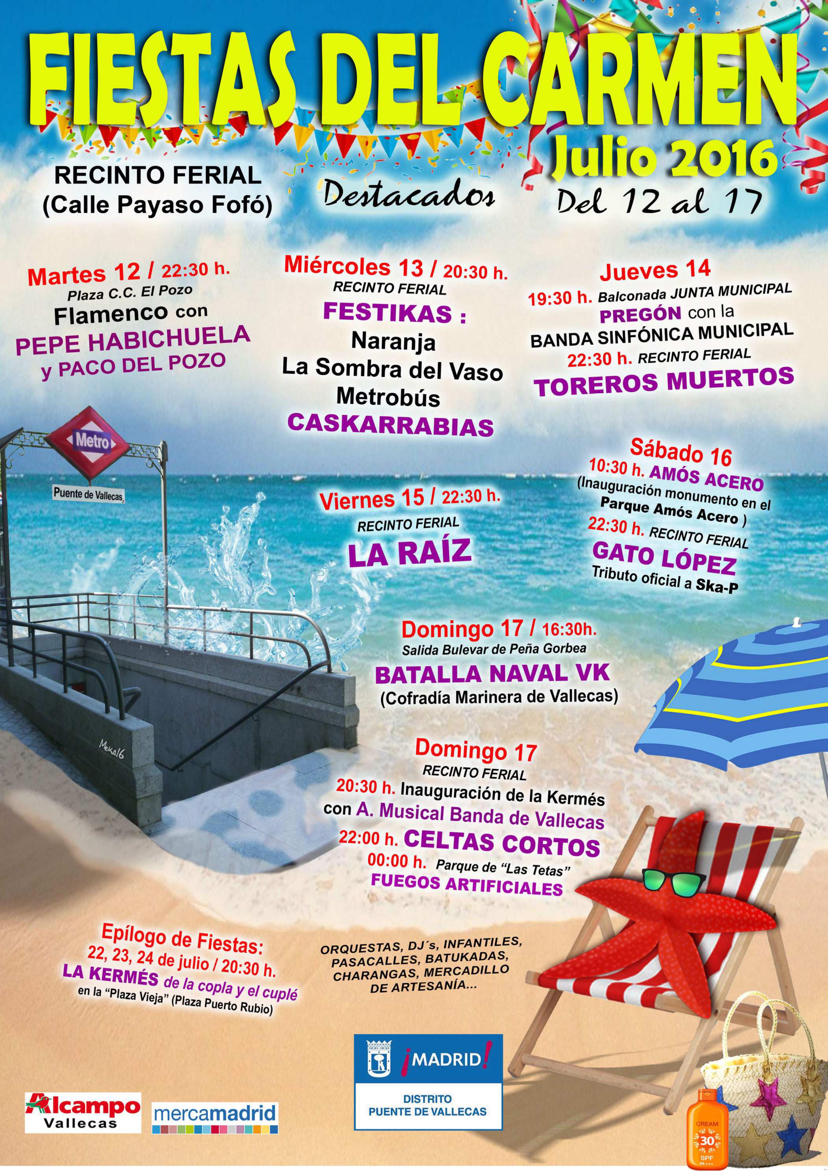 Puente de Vallecas celebra sus populares Fiestas del Carmen